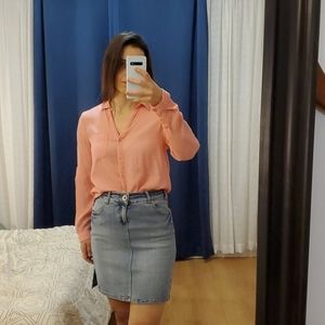 Harvé Benard shiny pink Blouse Shirt